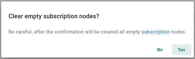 Confirm action dialog