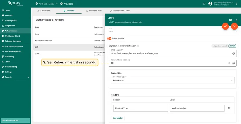 Configure JWKS refresh interval