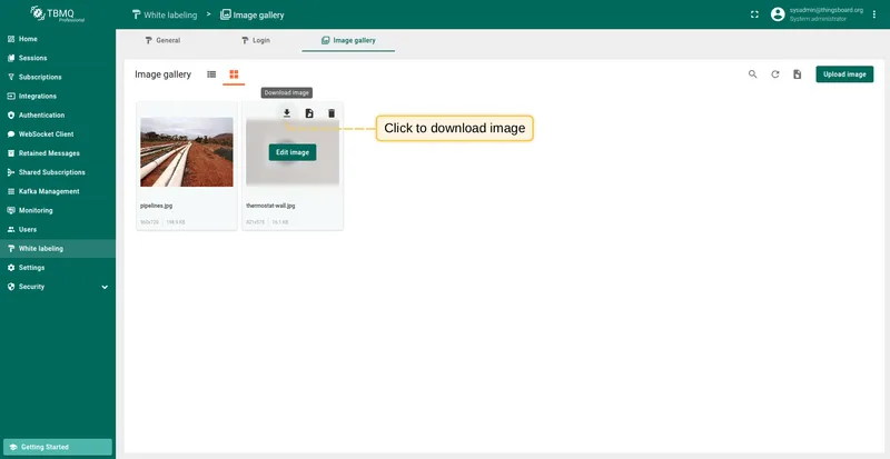 Download image from grid view