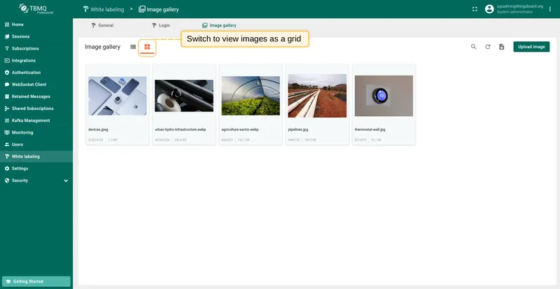 Image grid view