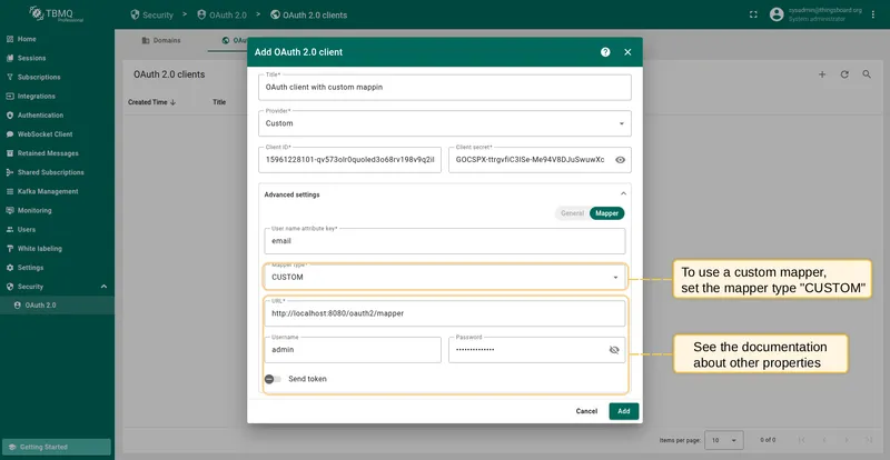 Set mapper type to Custom