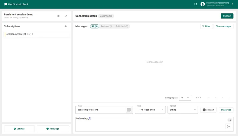 Step 5: reconnect the persistent session client