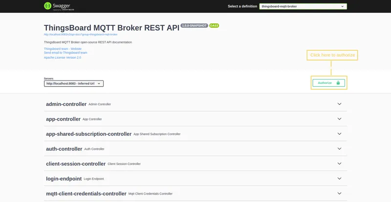 TBMQ Swagger UI