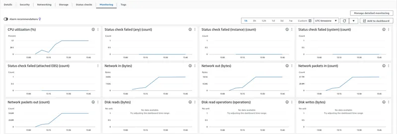 AWS EC2 TBMQ monitoring during 3M single-node test