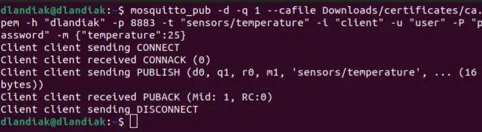 MQTTS connection using Client ID, Username and Password in TBMQ